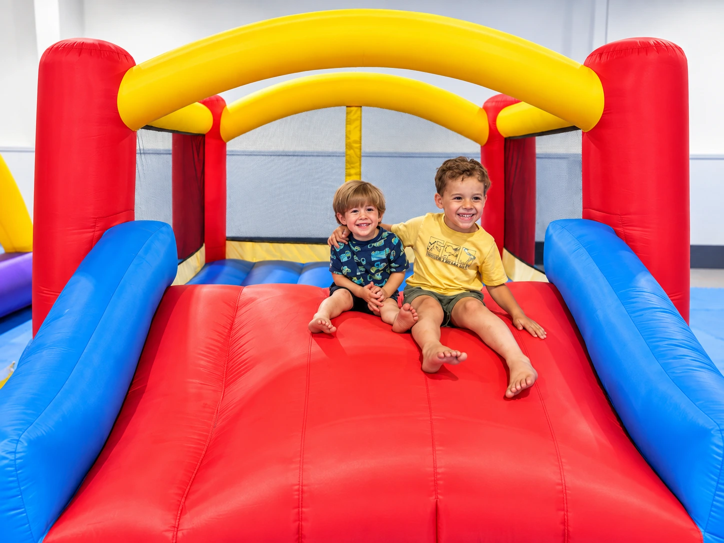 Children enjoying Celebrate inflatables